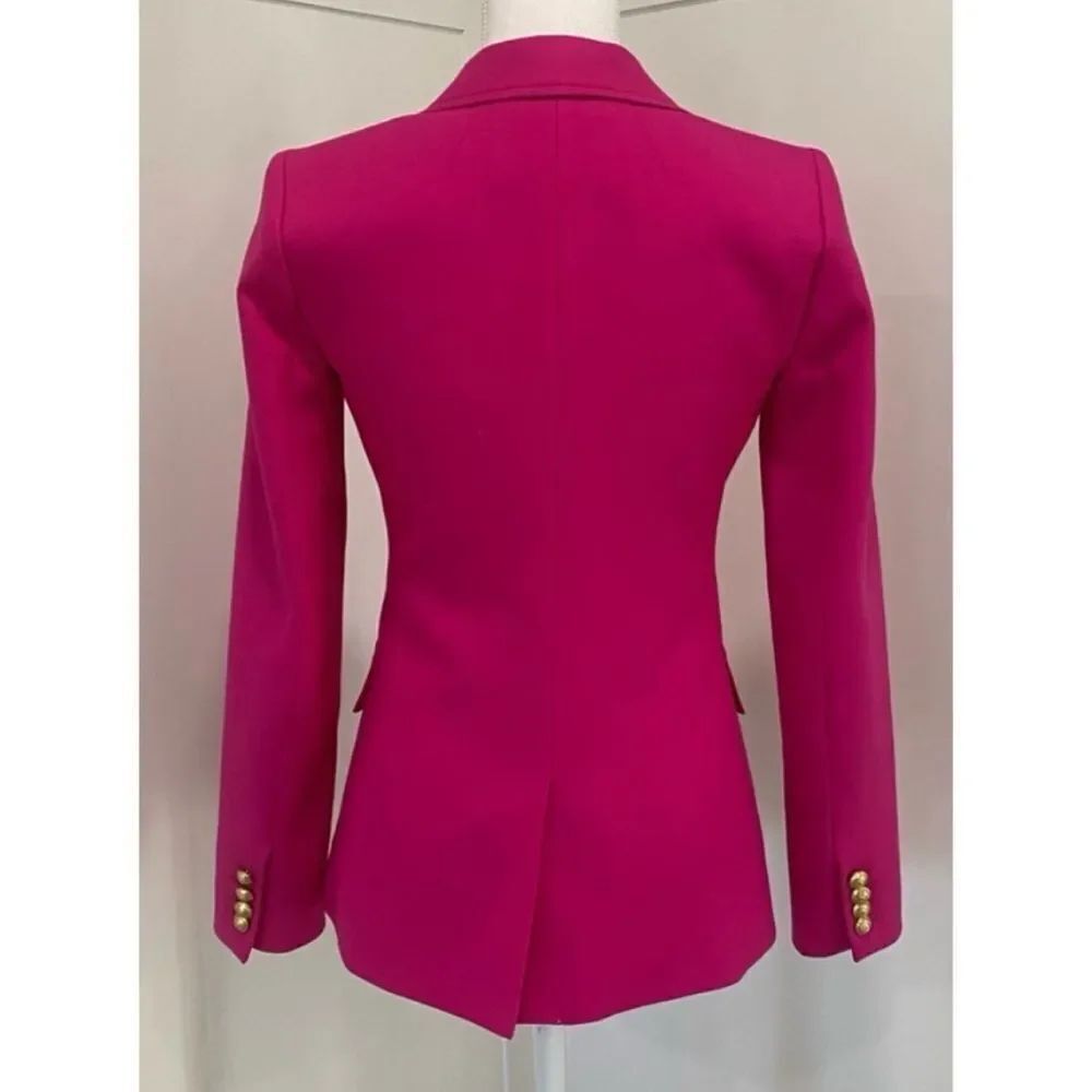 J.CREW Rhodes Wool Fuscia Pink Blazer Size 00 ~ New No Tags - Picture 7 of 9